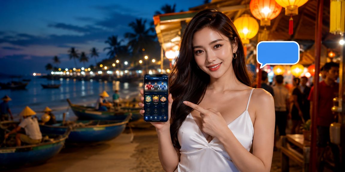 Chợ đêm Mũi Né với người dùng xem ứng dụng thể thao trên di động